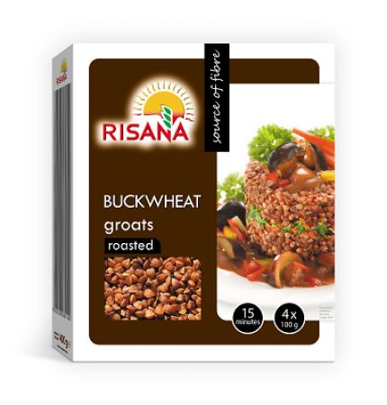 Crupe de hrisca prajita, 4x100g, Risana