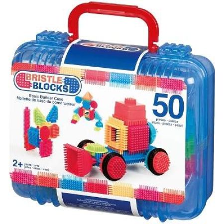 Cutie cuburi de construit, +24 luni, 50 piese, Bristle Blocks