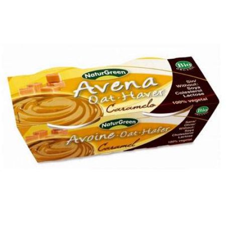 Desert Bio dietetic din ovaz cu caramel, 2x125 g, Naturgreen