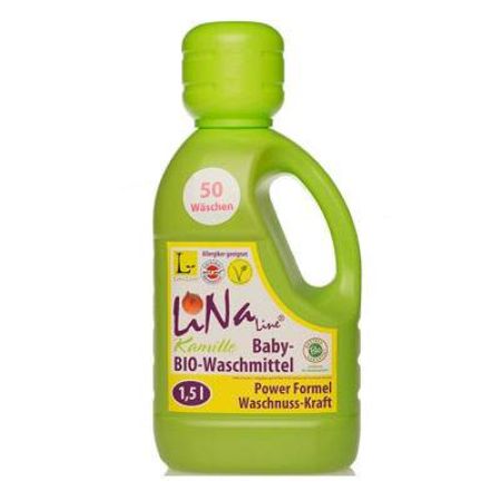 Detergent lichid Bio pentru rufe cu nuci de sapun si aroma de musetel, 1.5 L, Lina Line