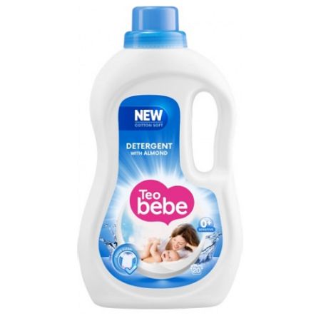 Detergent lichid de rufe Cotton Soft Almond, 1.1L, Teo Bebe