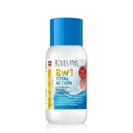 Dizolvant pentru unghii 8in1 Total Action, 150 ml, Eveline Cosmetics