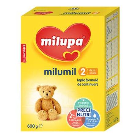 Formula de lapte de continuare Milumil 2, Gr. 6-9 luni, 600 g, Milupa