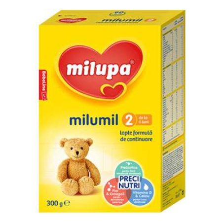 Formula de lapte, de continuare - Milumil 2, Gr. 6 luni, 300 g, Milupa