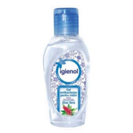 Gel antibacterian pentru maini cu Aloe Vera, 60 ml, Igienol