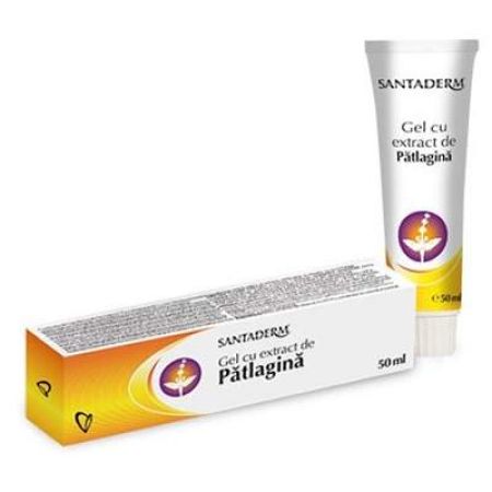 Gel cu extract de patlagina, 50 ml, Santaderm