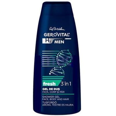 Gel de dus 3in1 Fresh Gerovital H3 Men, 400ml, Farmec