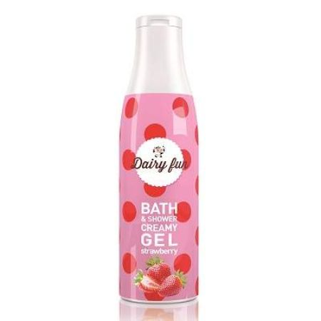 Gel de dus cu capsuni Dairy Fun, 400 ml, Delia Cosmetics