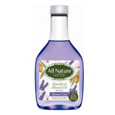 Gel de dus cu lavanda si ulei de migdale, 255 ml, All Nature