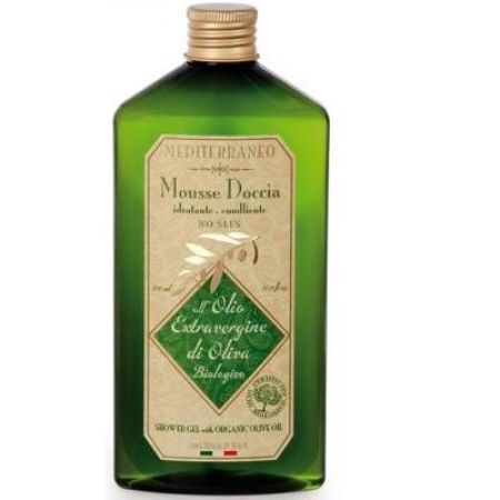 Gel de dus cu ulei organic de masline, 300ml, Mediterraneo