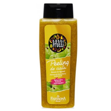 Gel de dus Peeling Banane si Agrise Tutti Frutti, 100 ml, Farmona