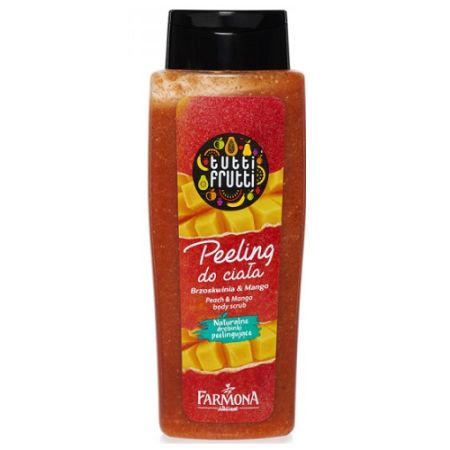 Gel de dus Peeling Piersici si Mango Tutti Frutti, 100 ml, Farmona