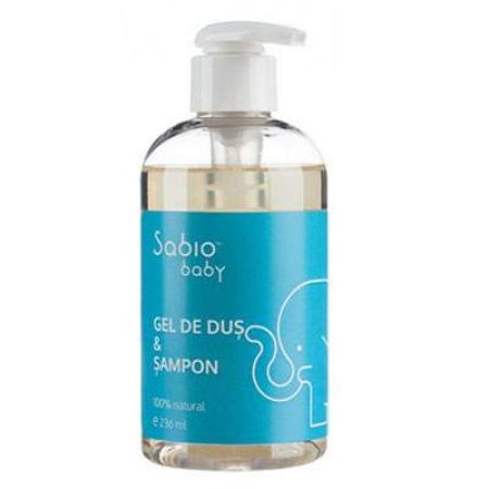 Gel de dus si sampon natural pentru bebelusi, 236 ml, Sabio