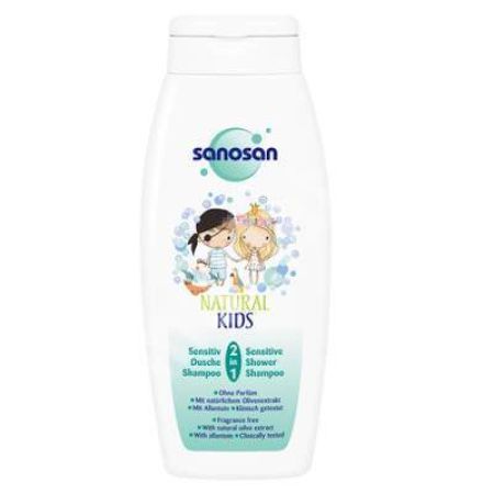 Gel de dus si sampon, Sensitiv 2in1, 250 ml, Sanosan