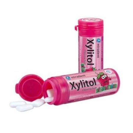 Guma de mestecat For Kids Capsuni Miradent Xylitol, 30 bucati, Hager&Werken