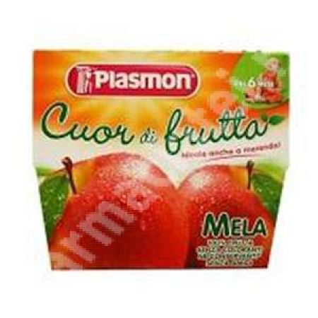 Inima de Fructe Mere, Gr. +6 luni, 4x100 g, Plasmon 