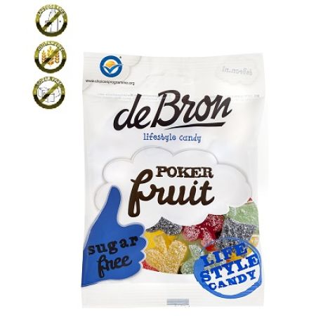 Jeleuri gumate cu aroma de fructe Pokerfruit, 90 g, DeBron