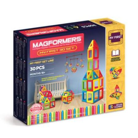 Joc de constructie magnetic My first baby, 30 piese, Magformers