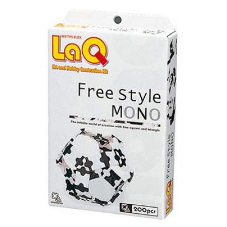 Jucarie culori alb si negru Free Style, 200 piese, LaQ