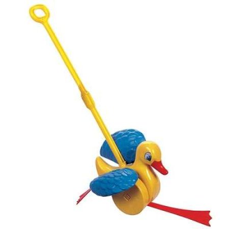 Jucarie de impins ratusca Quack Flap, +1 an, Quercetti