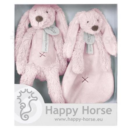 Jucarii de plus Iepurasul Richie Pink set, 17668, Happy Horse