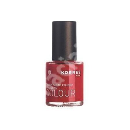 Lac cu Provitamina B5 pentru unghii, nuanta 48, Coral Red, 10 ml, Korres