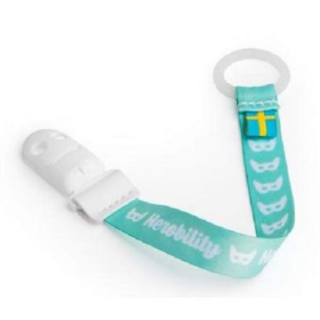 Lant suzeta cu clips turquoise, Herobility