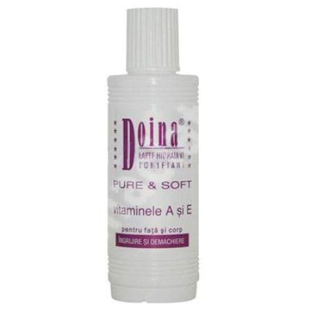 Lapte hidratant tonifiantpentru toate tipurile de ten Doina Pure&Soft, 200 ml, Farmec