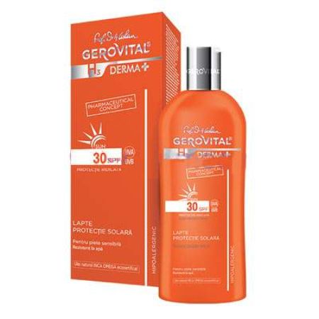 Lapte protectie solara SPF 30 Gerovital H3 Derma+, 200 ml, Farmec