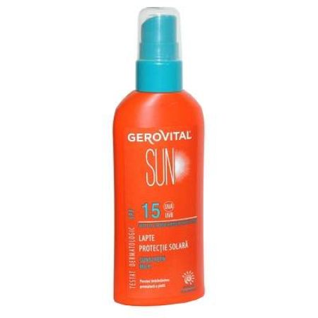 Lapte protectie solara SPF15, 150ml, Gerovital Sun