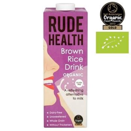 Bautura vegetala Bio din Orez Brun, 1L, Rude Health