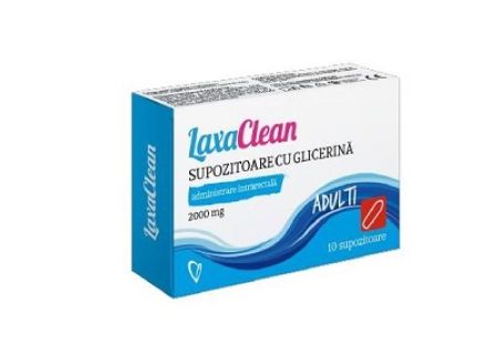 Supozitoare cu glicerina pentru adulti, 2000 mg glicerina, 10 bucati, Laxaclean