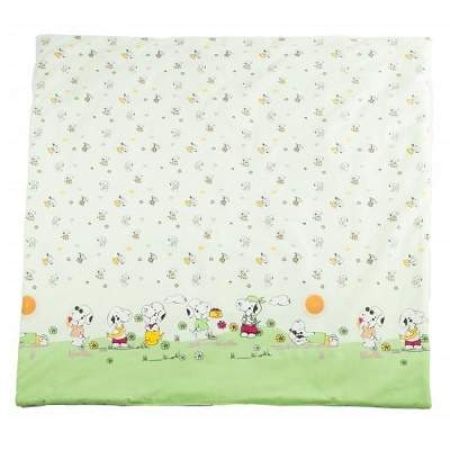 Lenjerie de pat pentru 1 persoana Snoopy, 90x120cm, BebeDeco