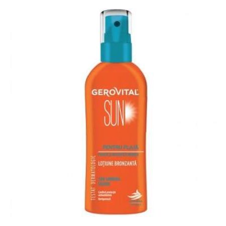 Lotiune bronzanta pentru plaja Gerovital Sun, 150 ml, Farmec