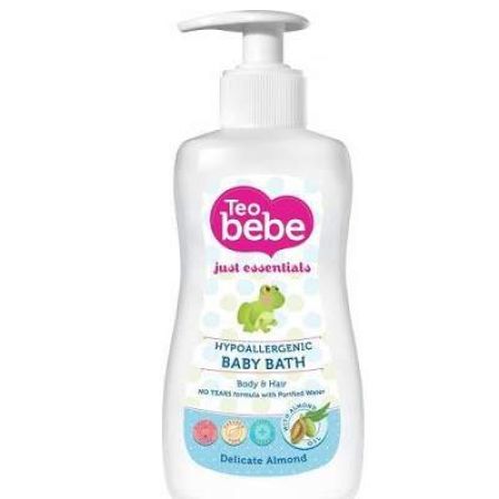 Lotiune de baie pentru par si corp cu migdale, 400 ml, Teo Bebe