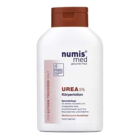 Lotiune de corp dermatocosmetica cu uree 5% pentru piele uscata si foarte uscata, 300 ml, NumisMed 