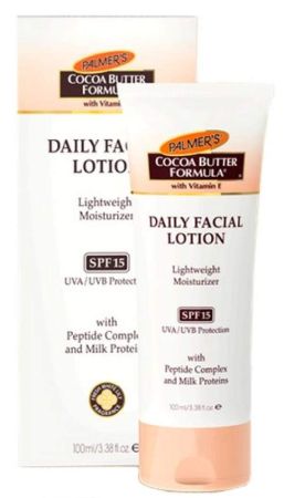 Lotiune hidratanta zilnica pentru fata, formula cu unt de cacao SPF15, 100 ml, Palmer's