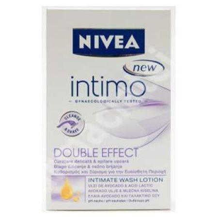 Lotiune Intimo Double Effect pentru curatare delicata, 250 ml, Nivea