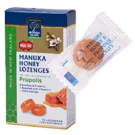 Manuka MGO400 si propolis bomboane, 15 bucati, Manuka Health