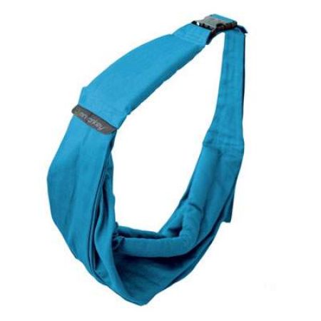 Marsupiu din bumbac Sling Turquoise, 0-1 an, Minimonkey