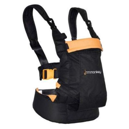 Marsupiu Dynamic Black/Orange, 0-3 ani, Minimonkey