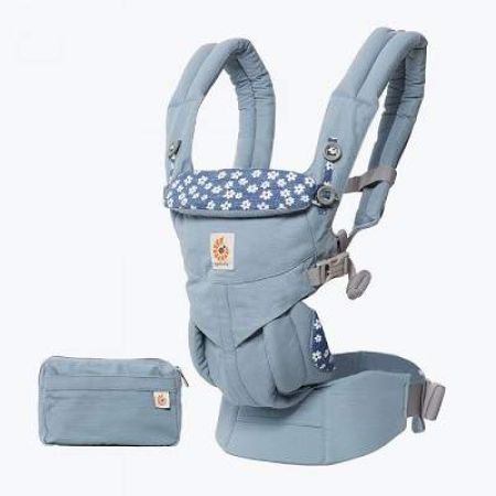 Marsupiu Ergobaby Omni 360 Blue Daisies All in One, ErgoBaby