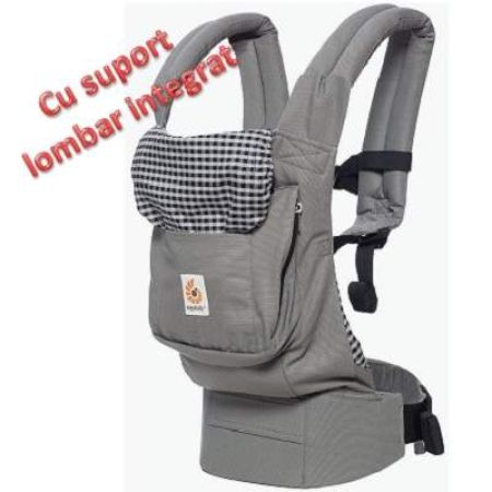 Marsupiu pentru copii, Original, Phoenix Steel Plaid, ErgoBaby