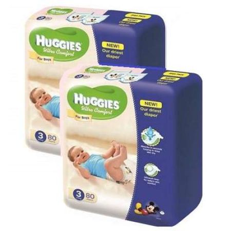 Mega Oferta Scutece UC Mega nr 3 Boy, 5-9 Kg, 160 buc, Huggies