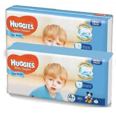 Mega Oferta Scutece UC Mega nr 4+ Boy, 10-16 Kg, 120 buc, Huggies