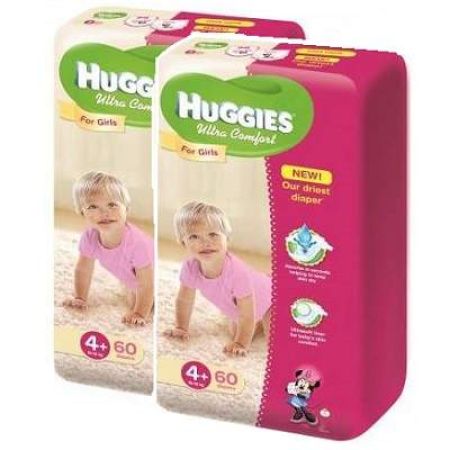 Mega Oferta Scutece UC Mega nr 4+ Girl, 10-16 Kg, 120 buc, Huggies