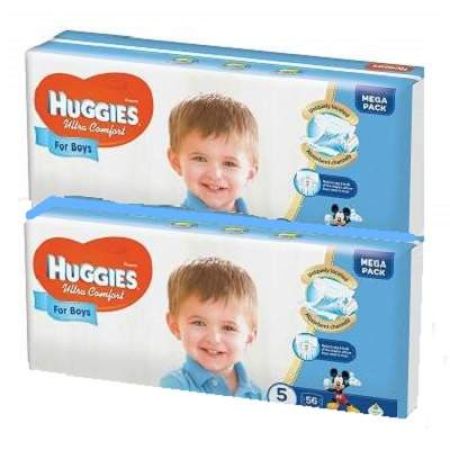 Mega Oferta Scutece UC Mega nr 5 Boy, 12-22 Kg, 112 buc, Huggies