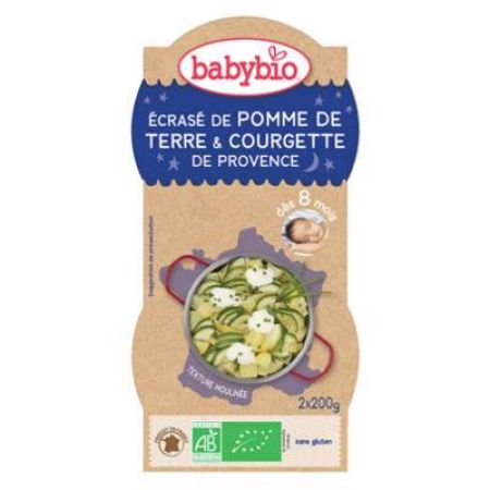 Meniu cartofi piure si dovlecel, Gr. 8 luni, 2x200 g, Babybio