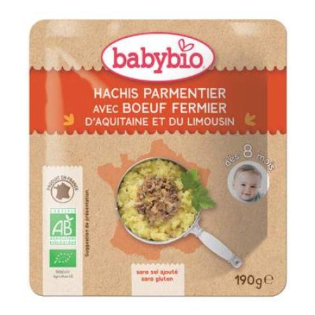 Meniu piure de cartofi si carne de vacuta, Gr. 8 luni, 190 g, Babybio