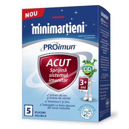 Minimartieni ProImun Acut, 3 ani+, 5 plicuri, Walmark